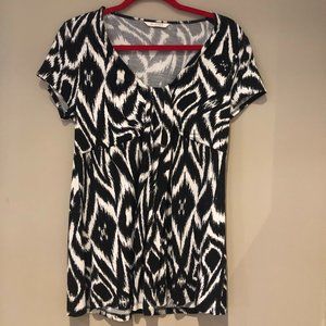 Planet short sleeve swing/smock top